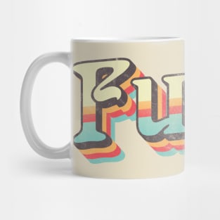 Retro vintage washed out Fuzz design Mug